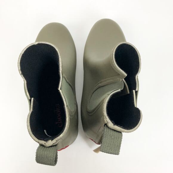 Chooka Womens Eastlake Chelsea Rain Boots 6 Green Waterproof Ankle Bootie NWT - Picture 7 of 9